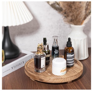 Vassoio decorativo rotondo in legno bancone da bagno Organizer fattoria decorazione <span class=keywords><strong>cucina</strong></span> in legno montante - Product Image 3