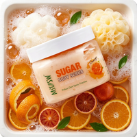 Gommage corporel au sucre, aux herbes, à l'orange et à la vitamine C, nourrissant, nettoyant, exfoliant doux, hydratant, naturel, biologique, pour le bain