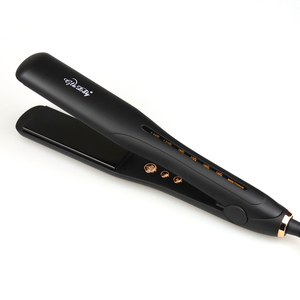 Chuyên Nghiệp 2 Trong <span class=keywords><strong>1</strong></span> Tóc Curler & Ép Tóc-Điện Áp Kép Titan Phẳng Sắt Với Màu Đen Titan, Điện Công Cụ Tạo Kiểu Tóc - Product Image 6