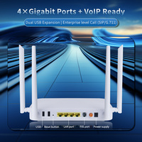 Router ONU XPON AC1200 con VoIP, WiFi5 de Doble Banda, Conector de Fibra Óptica RJ45 de 4 Puertos, Optimizado para Acceso a Internet de Alta Velocidad