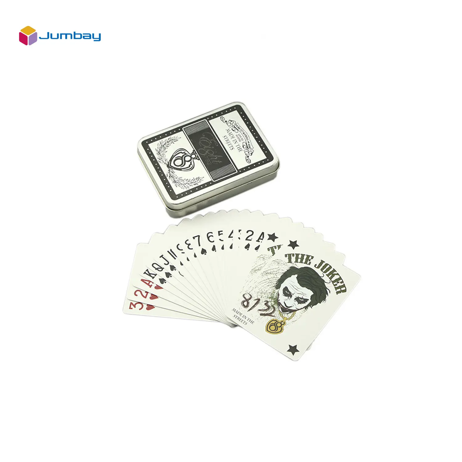 Bridge playing cards with tin box promotional play cards cheap playing cards in metal box