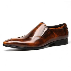 Nouvelle Collection Été – Chaussures Homme en Cuir Verni – Style Britannique Élégant – Chaussures Décontractées Tendance Effet Vieilli – Chaussures Habillées en Cuir Souple - Product Image 3