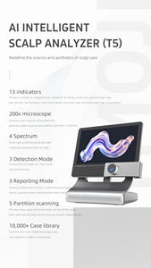 Nuevo Analizador de Cuero Cabelludo Inteligente 3 <span class=keywords><strong>en</strong></span> 1 T5 con IA, Máquina de Análisis Capilar con 8 Idiomas - Product Image 2