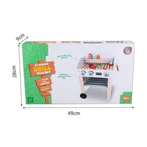 Happy Earth-Juego de parrilla de madera Juego de barbacoa Juego de cocina Juego de rol Cocina Juguetes de aprendizaje para la diversión de la fiesta de picnic - Product Image 6