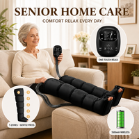 Bottes de massage à compression d'air sans fil à 5 chambres pour la récupération, 6 modes, 8 niveaux, 3500 mAh, écran LCD - Vente en gros