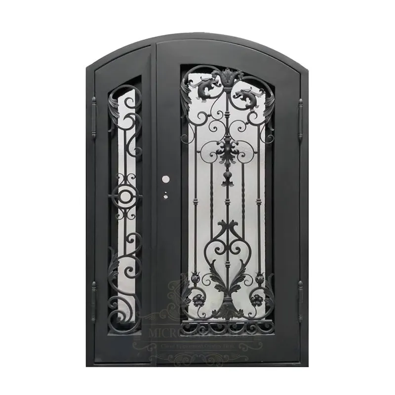 Classic Antique Door Main Entrance Wrought Iron Door Safety Front Entry Door