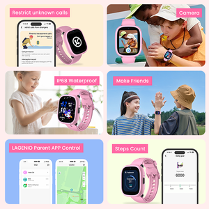 LAGENIO Fashion 4G RTOS Jam Tangan Pintar Anak Kartu SIM Kamera HD GPS LBS WIFI Pelacak Panggilan Video SOS Mode Kelas Jam Tangan Pintar untuk Anak-anak - Product Image 4