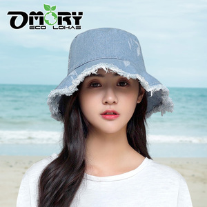 Sombrero de Pescador Estilo Japonés OMORY, Gorra de Mezclilla Lavada, Color Sólido Retro, Venta al Por Mayor - Product Image 3