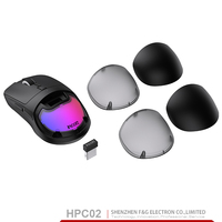 Pabrik kustom ultra ringan ergonomis 2.4ghz 6d tinggi dpi 30000 300mah dual mode led rgb kabel nirkabel komputer Mouse Gaming