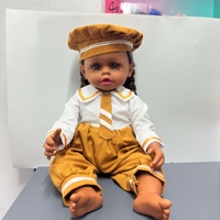 Кукла-реборн LH TOYS 2025 Samlok, реалистичная, 55 см, полностью виниловая, силиконовая, на заказ, модель афроамериканской девочки, мягкая игрушка
