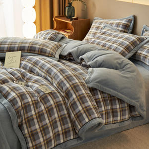 Letto in velluto di latte di alta qualità Set di quattro pezzi per il calore invernale con rivestimento in velluto a due lati lenzuolo in <span class=keywords><strong>flanella</strong></span> - Product Image 6