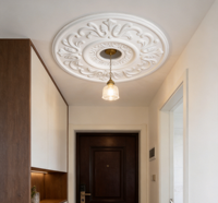 Rosaces de plafond en polystyrène ignifuge avec des capacités de moulage élégantes pour la décoration intérieure, matériau pour la maison