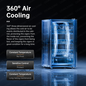 ตู้เก็บซิการ์ Cigarloong 70c พร้อมคอมเพรสเซอร์อิเล็กทรอนิกส์ ควบคุมความชื้น แสดงผลแบบดิจิตอล  ทำจากไม้ซีดาร์ - Product Image 3