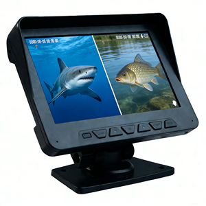Moniteur d'enregistrement double Chenfa IPS 7 pouces 1000 Nits avec 2 caméras 1080p/720p Résolution 1024x600 Affichage en écran partagé Plug & Play - Product Image 1