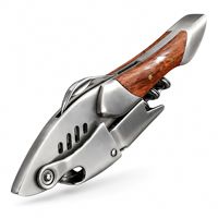 Ouvre-bouteille multifonction en acier inoxydable en forme de requin, tire-bouchon portable, ouvre-bière, outil de bar, cadeau