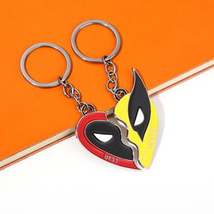 Collares de Mejores Amigos de Deadpool y <span class=keywords><strong>Wolverine</strong></span>, Juego de Collares con Colgante de Corazón Roto Colorido y Bonito para Parejas, Collares de Mejores Amigos - Product Image 6