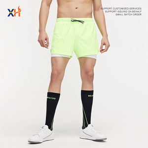 Pantalones Cortos Deportivos de Dos Piezas con Logotipo Personalizado, Ligeros, Transpirables, Ecológicos, de Secado Rápido, con Logotipo Impreso, para Entrenamiento de Equipos Deportivos Masculinos - Product Image 2