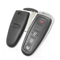 Carcasa para Llave de Coche con 4 Botones y Chip Inteligente HU101 con Llave de Emergencia