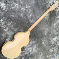 Grote guitare basse électrique en forme de violon en érable flammé de haute qualité, guitares électriques