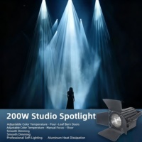 Projecteur vidéo LED BaiQi 200W avec contrôle automatique DMX512, IP33, CRI95, angle de faisceau 10-20° pour DJ/Disco/Studio