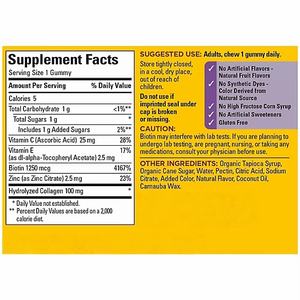 Gomitas de Colágeno de Marca Privada OEM/ODM, Producto de Belleza Multivitamínico para la Salud del Cabello, la Piel y las Uñas, Apoyo Antiarrugas para Adultos - Product Image 4