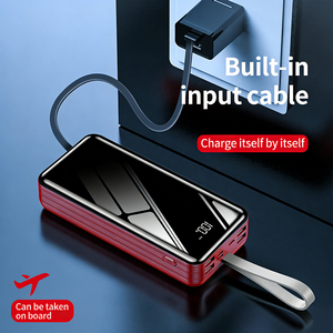 พาวเวอร์แบงค์คุณภาพสูง PD 22.5W แบบพกพา พร้อมหน้าจอ LED - แบตเตอรี่ Li-Polymer ความจุ 20000mAh ช่องเสียบ USB Type-C คู่ สายในตัว - Product Image 4