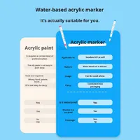 Deli HM108 Ensemble de marqueurs acryliques pour stylo de couleur spéciale pour étudiant avec matière plastique pour peinture acrylique
