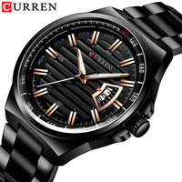 Montre M8375 en acier inoxydable avec cadran bleu analogique à quartz fabriquée en Chine