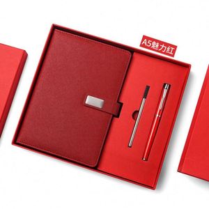 Wholesale Promotional Luxury Leather Notebook Items Gift Set A5 Journal <b>Refillable</b> Diary Business Corporate Gift Set With <b>Pen</b> - Product Image 3