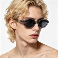 Lunettes de soleil ovales simples de luxe pour femmes, personnalisées, style hip-hop punk unisexe, monture en acétate léopard, protection UV400