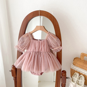 Jupe en maille à grand nœud pour <span class=keywords><strong>fille</strong></span>, combinaison de princesse pour nouveau-né d'un an, nouvelle <span class=keywords><strong>veste</strong></span> à manches bouffantes pour bébé - Product Image 6