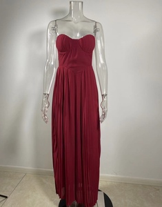 Vestidos ajustados plisados sin tirantes para mujer, nueva colección de verano, a la moda - Product Image 6