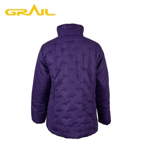 बैंगनी थर्मल शीतकालीन कोट महिलाओं के बाहर गर्म बिक्री आधुनिक डिजाइन फैशन - Product Image 2