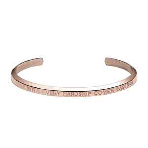 Joyería de acero inoxidable, brazalete con monograma de servicio, joyería inspiradora de acero de titanio, venta al por mayor - Product Image 2