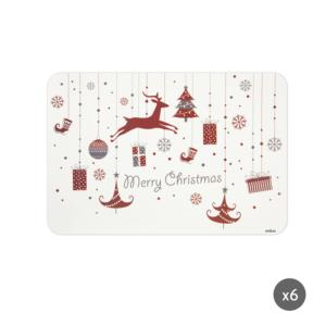 Set di tovagliette natalizie Excelsa da 6 pezzi in plastica 43x28,5 cm multicolor stampate riutilizzabili per uso domestico - Product Image 3