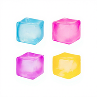 Mainan Remas Es Batu Lucu Lembut Berbahan UV Print, Slow Rebound, Pereda Stres Sensorik, Mainan Squishy, Mainan Promosi Anak