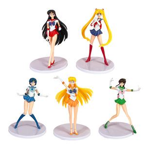 5 mô hình hoạt hình anime Mô hình nhân vật thủy thủ mặt trăng tsukino Usagi đồ trang trí mô hình hành động Anime - Product Image 2