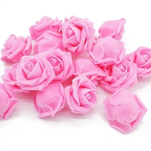 Fleur de rose en mousse 6,5 cm, tête de rose artificielle décorative, fleur de décoration de mariage, 100 pièces, grande taille - Product Image 4