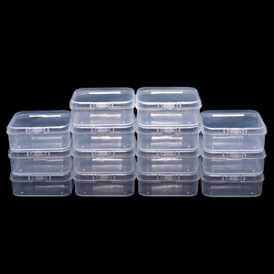 Boîte de rangement pour bijoux en plastique anti-poussière à 14 compartiments, boîte de rangement rectangulaire pour outils à ongles UV, accessoires pour nail art - Product Image 5