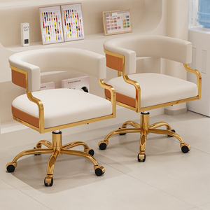 Office <strong>Chairs</strong> Gold Luxury Swivel Lifting Height Adjustable Leather Modern Home Furniture <strong>Study</strong> Executive Computer Office <strong>Chairs</strong> - Product Image 1
