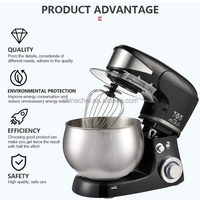 Nouveau Robot Pâtissier Électrique Professionnel en Acier Inoxydable, 1000W, Bol de 5L, Design à Tête Relevable, pour Mélange Gâteau et Pâte, Appareil Ménager et Usage Professionnel en Boulangerie