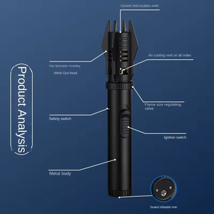 Al aire libre a prueba de viento llama azul Metal Gas Camping barbacoa butano cigarro antorcha encendedor - Product Image 5