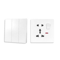 Interrupteurs et prises électriques VBQN en matériau PC, AC220V, multicolores, 10A/45A/16A, 1 à 4 modules, 1/2 voie, indice de protection IP21, installation facile