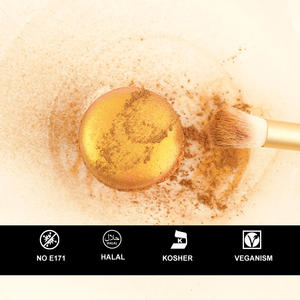 食用ラスターダスト、ゴールドE171フリー、ハラール認証、ケーキ、フォンダン、ベーカリーデコレーション、ドリンク材料用のメタリック顔料 - Product Image 4