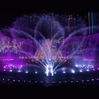 Fuentes de Agua Chinas en Oferta, Decoraciones de Lujo para Eventos, Fuente de Agua con Luces LED de Colores, Espectacular Espectáculo de Luces