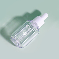 Flacon compte-gouttes en plastique de 15ml 30ml 50ml PETG Bouteille de sérum d'huile essentielle transparente vide Bouteille d'emballage de luxe pour cosmétiques et soins de la peau