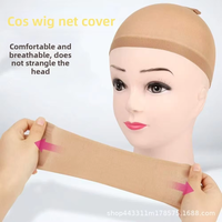 Bonnet en nylon respirant pour perruques, vente en gros, pas cher, très demandé, extensible, personnalisé, pour la fabrication de perruques