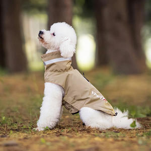 थोक स्टोक्ड लक्जरी कुत्ते जैकेट क्लासिक विंडप्रूफ नायलॉन पालतू कपड़े बिल्ली का रिकोट वसंत प्रिंट पैटर्न के साथ - Product Image 1