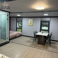 Maison conteneur compacte extensible en acier et panneaux sandwich, aménagement efficace pour les zones urbaines, espaces limités, petites parcelles
