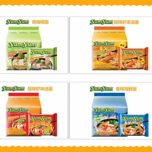 บะหมี่กึ่งสำเร็จรูปนำเข้าจากไทย แพ็คใหญ่ รสต้มยำกุ้ง รสเผ็ดเปรี้ยว ไขมันต่ำ โด่งดังทางอินเทอร์เน็ต ทำจากแป้งสาลีหลัก - Product Image 2